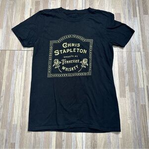 Chris Stapleton Shirt Women’s M Black Country Band Smooth As Tennessee Whiskey
